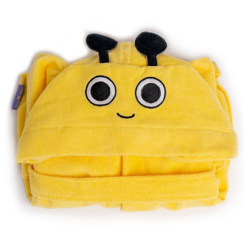 Milk&moo Buzzy Bee Velvet Hooded Bathrobe