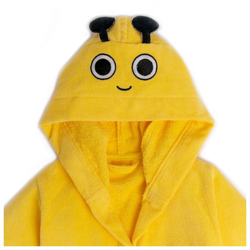 Milk&moo Buzzy Bee Velvet Hooded Bathrobe
