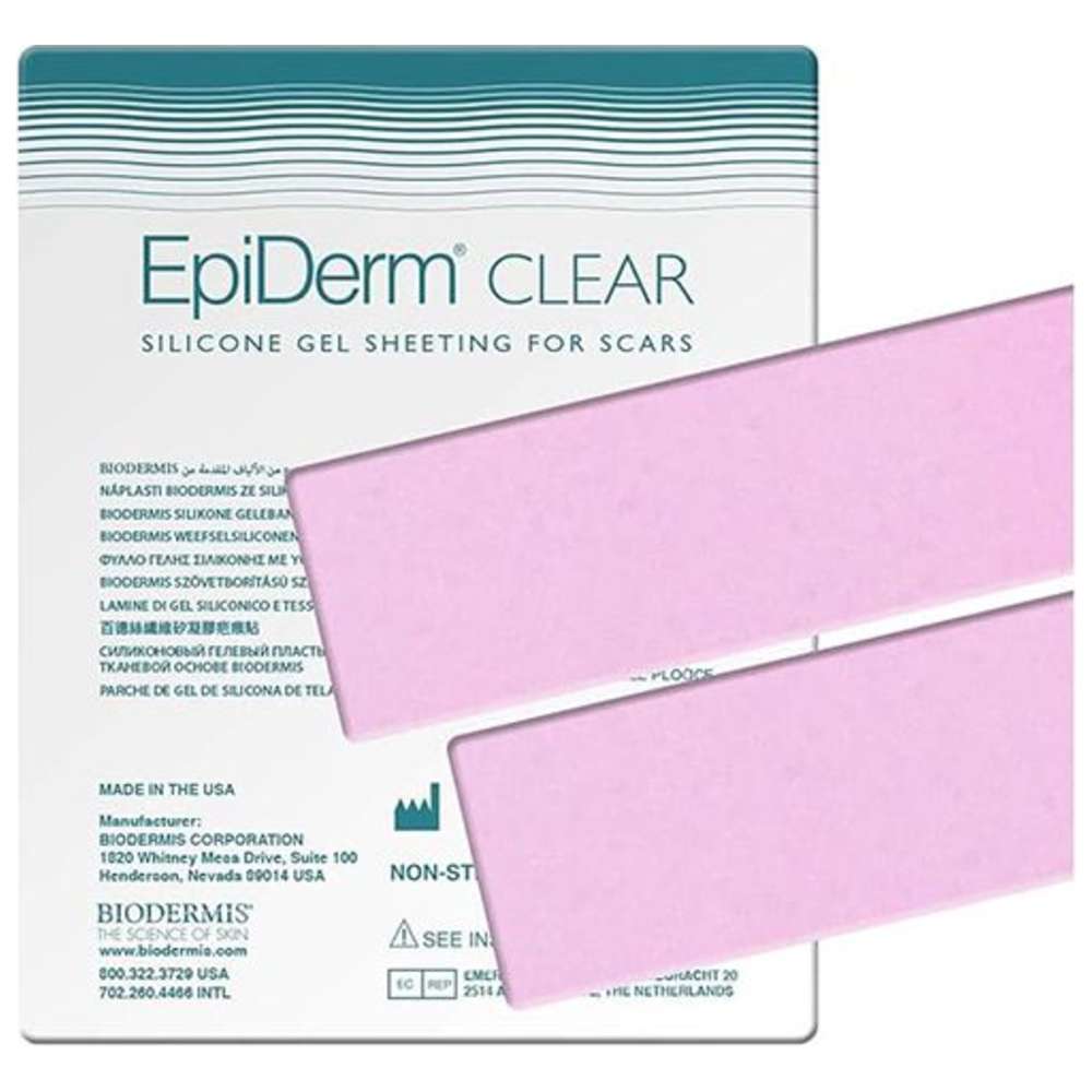 Bioderms - Epiderm Silicone Gel Scar Strips - Clear - 2 Pcs
