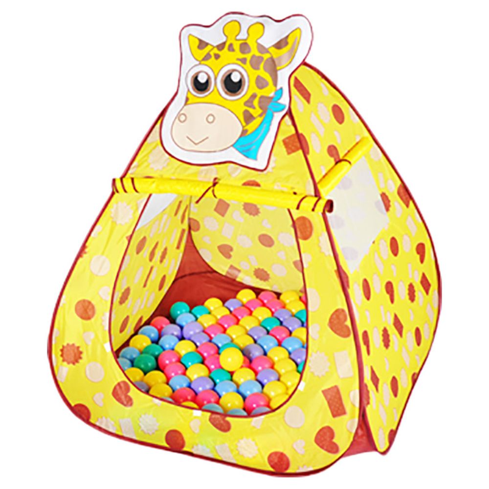 Ching Ching - Giraffe Ball House With 100 Pcs Balls - Yellow