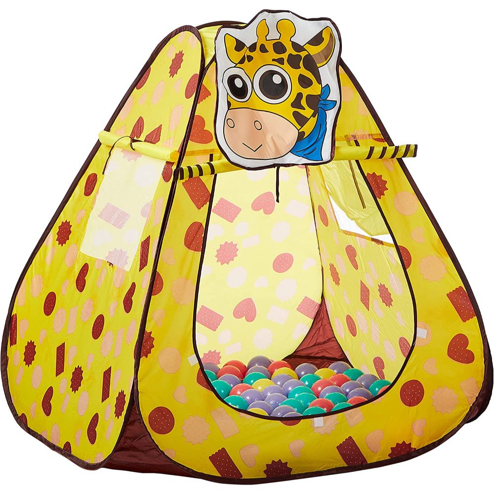 Ching Ching - Giraffe Ball House With 100 Pcs Balls - Yellow