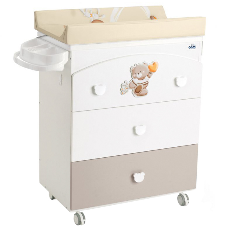 Cam Baby Changing Station With Cabinet - Beige