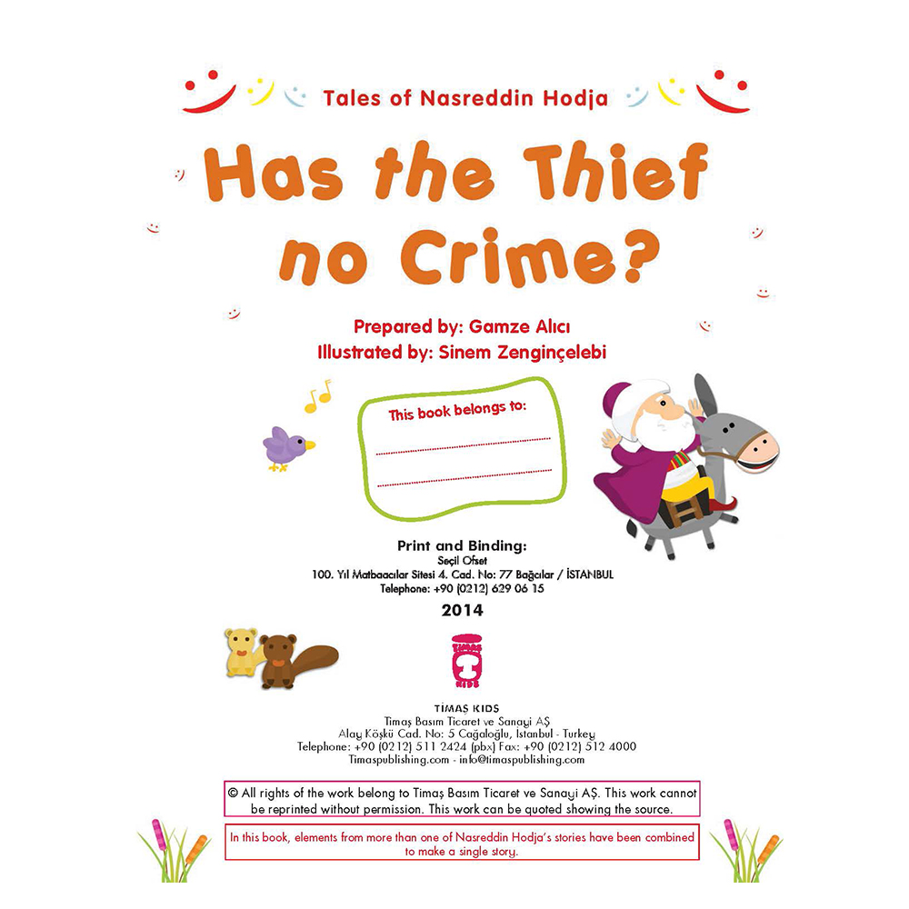 Tales of Nasreddin Hodja Has the Thief No Crime?