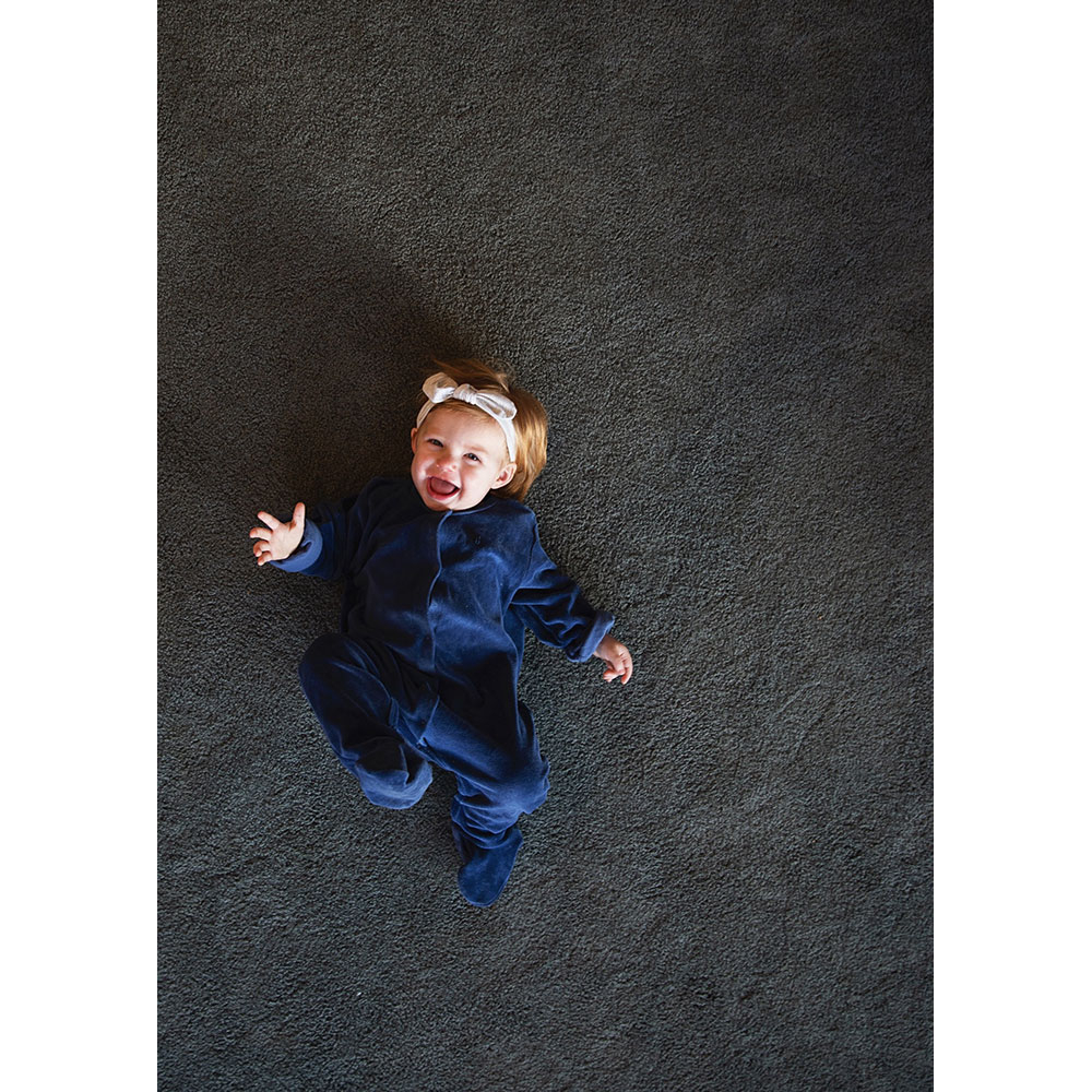 Boreas Velvet Organic Romper - Blue