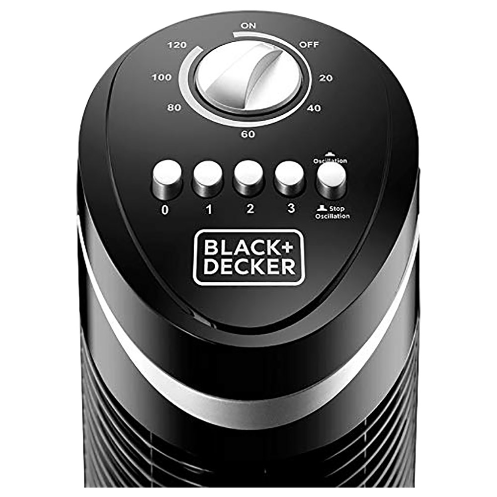 Black+Decker 50W Tower Fan - Black