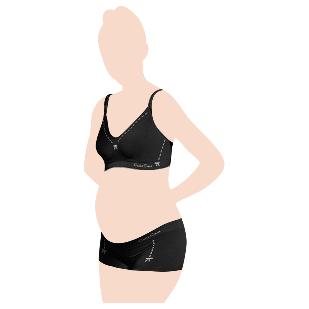 Cache Coeur - Maternity Shorts Illusion - Black