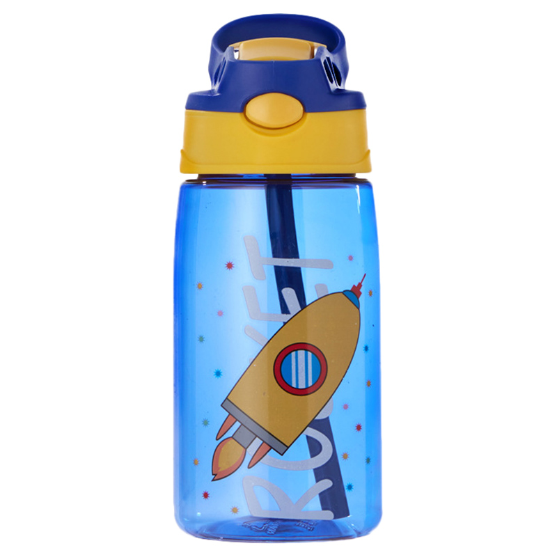 Bonjour - Sip Box Kids Water Bottle - Blue Rocket - 480ml