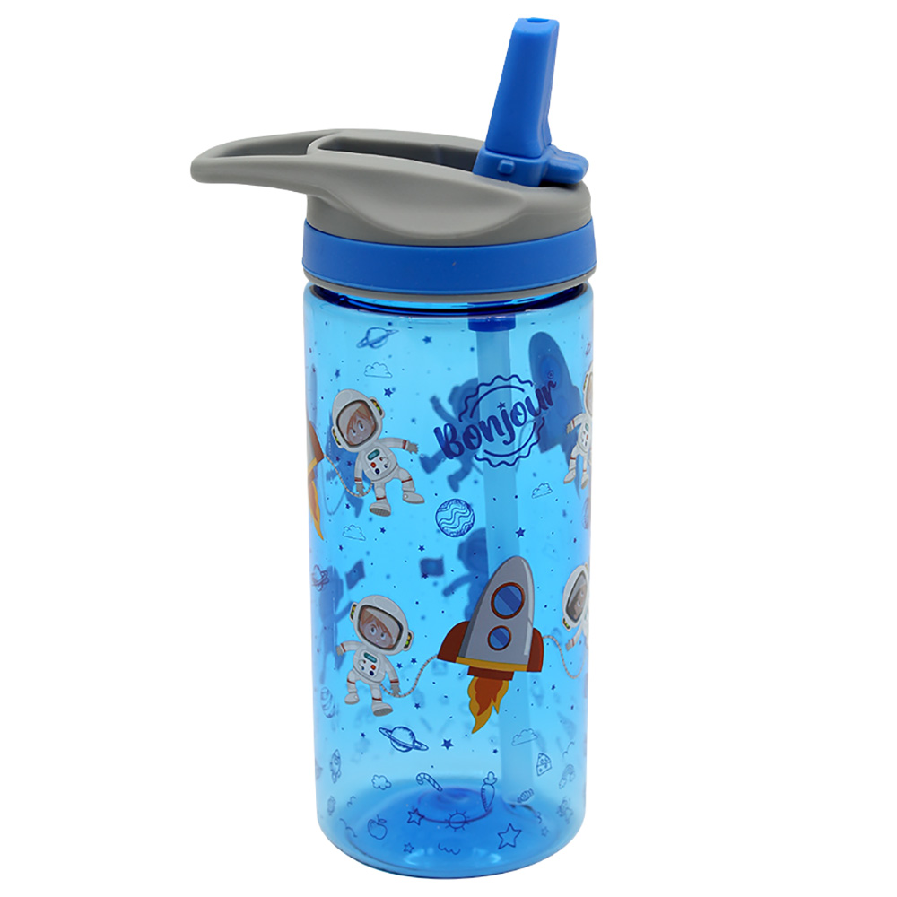 Bonjour - Sip Box Kids Mini Water Bottle - Blue Spaceman - 440ml