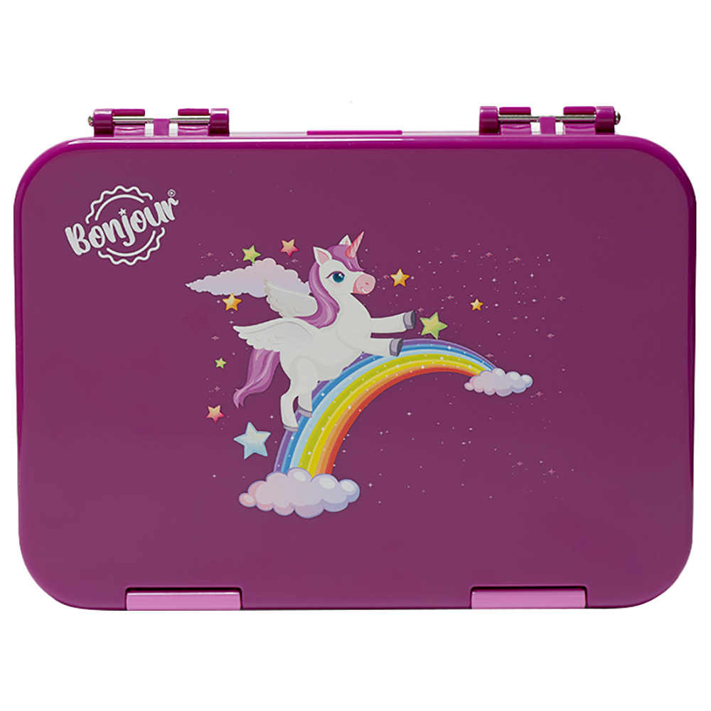 Bonjour - Dual Clip Snax Box - Pink Unicorn