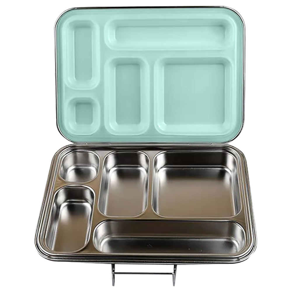 Bonjour - 5 Compartment Stainless Steel Bento Lunch Box - Green