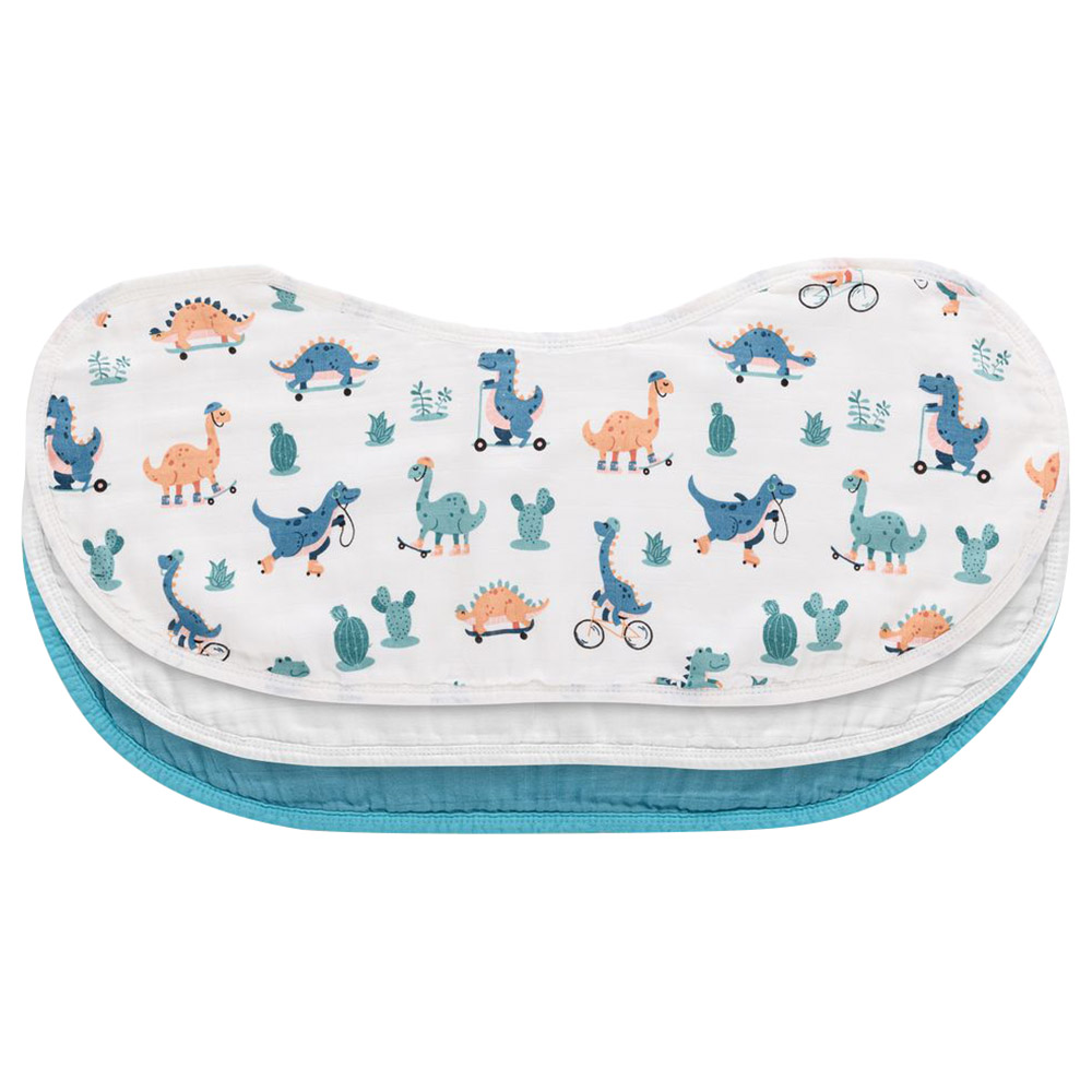 Anvi Baby Dino Circus Burp & Bib Cloth - Pack of 3