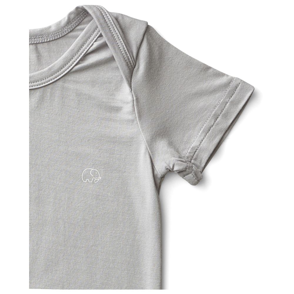 Anvi Baby Organic Bamboo Spandex Bodysuit - Grey