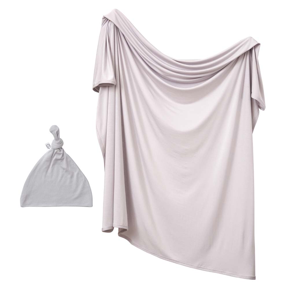 Anvi Baby - Bamboo Swaddle & Sleep Suit Newborn Gift Set - Grey