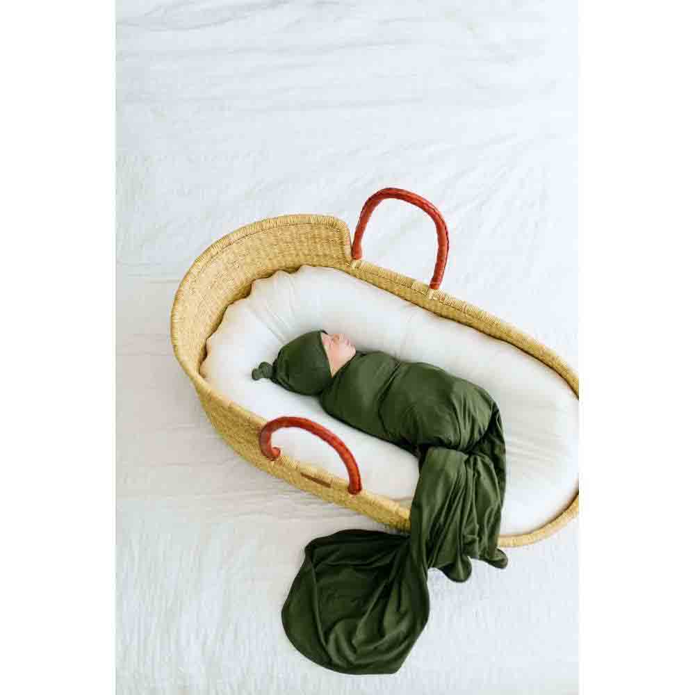 Anvi Baby Newborn Bamboo Swaddle & Sleepsuit Gift Set - Green