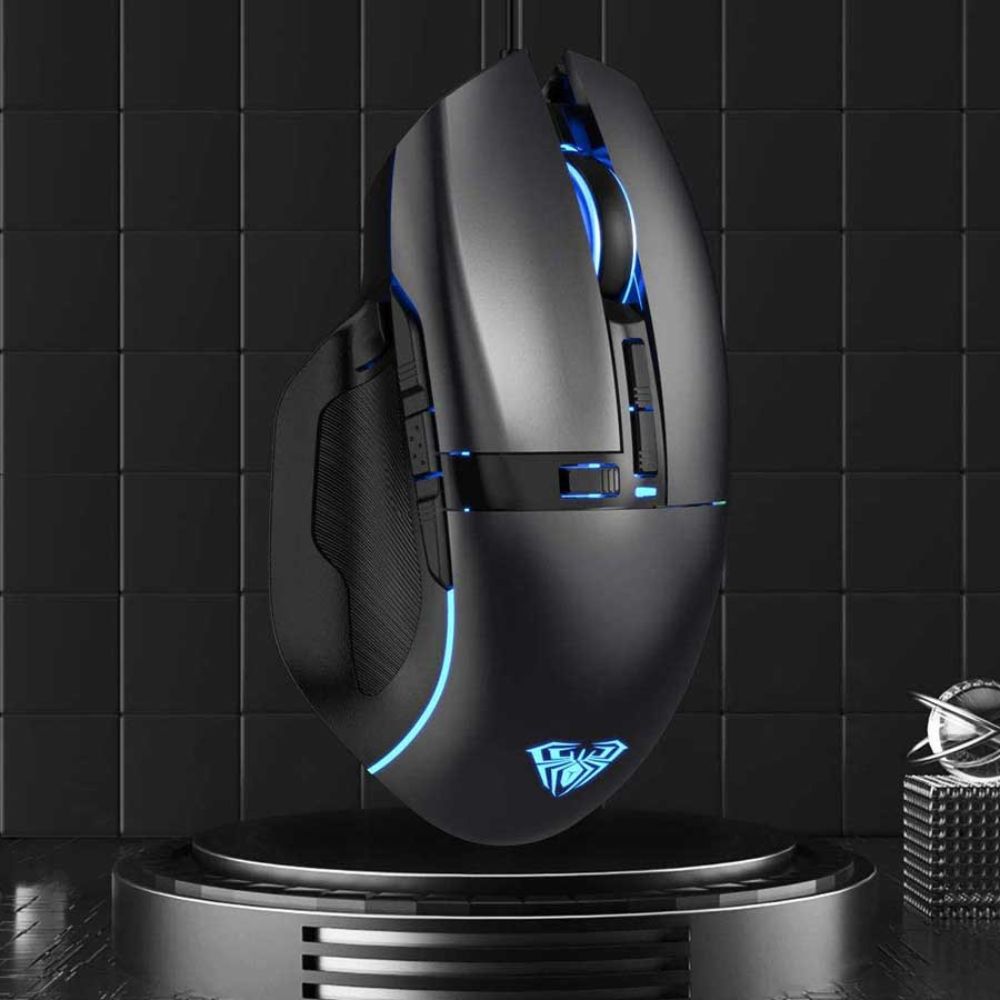 Aula - F808 Wind RGB Gaming Mouse With Rainbow Backlight - Black