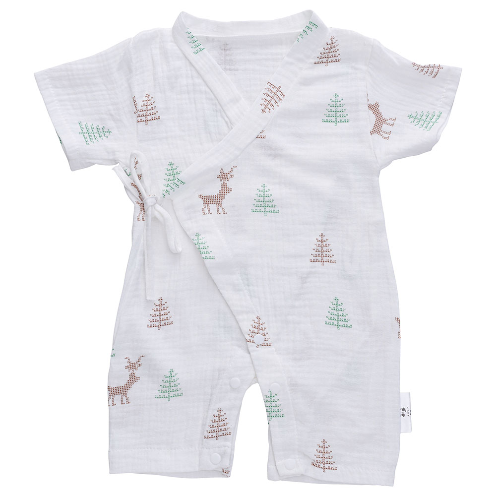 Anvi Baby Organic Muslin Kimono, Silent Night Romper