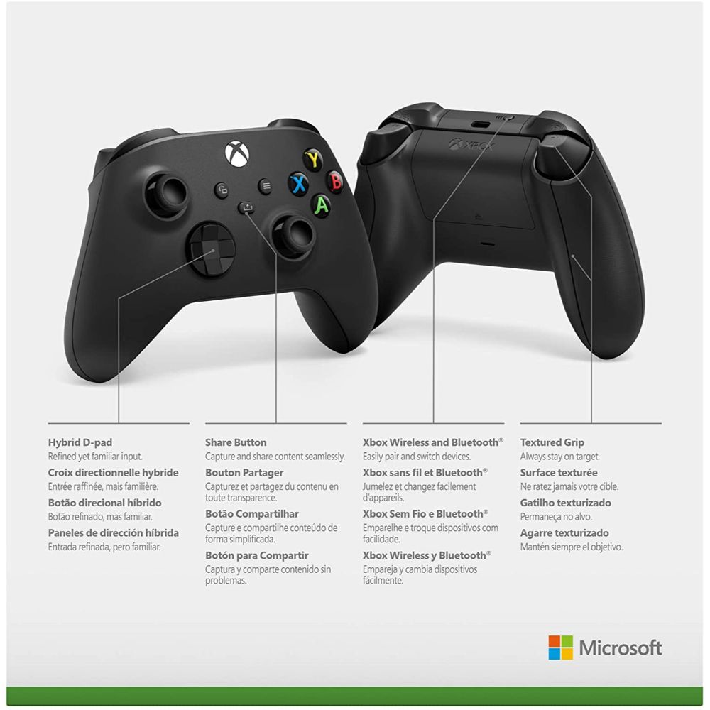 Microsoft Wireless Controller For Xbox Series X Carbon - Black