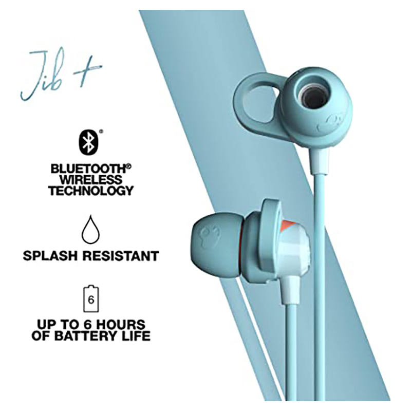 Skullcandy - Jib+ Wireless Earbuds - Bleached Blue