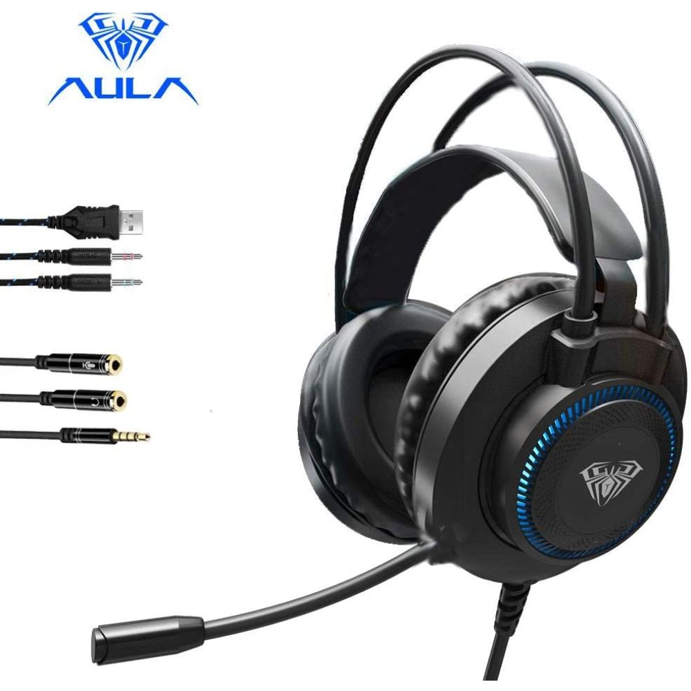 Aula - S601 RGB Led Gaming Headphone With Mic