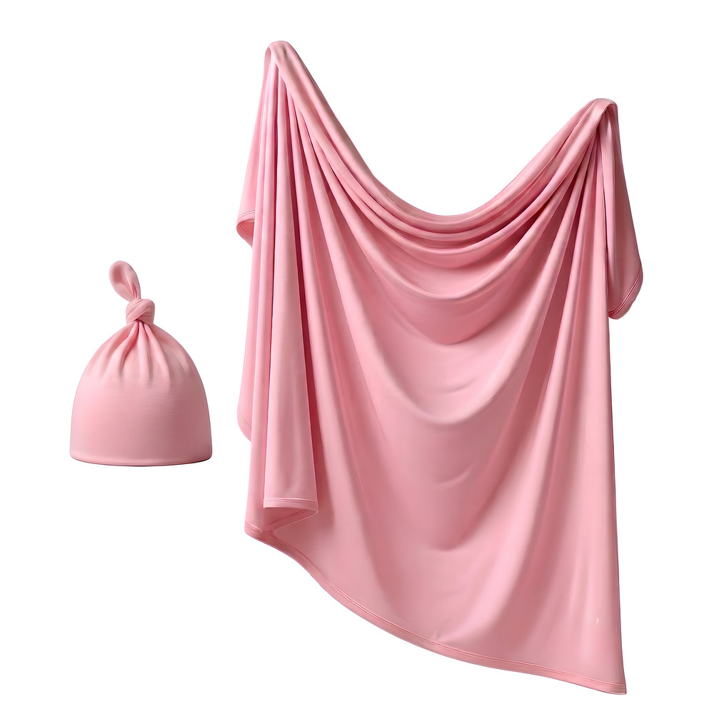 Anvi Baby - Stretchy Bamboo Spandex Swaddle & Hat - Lilac