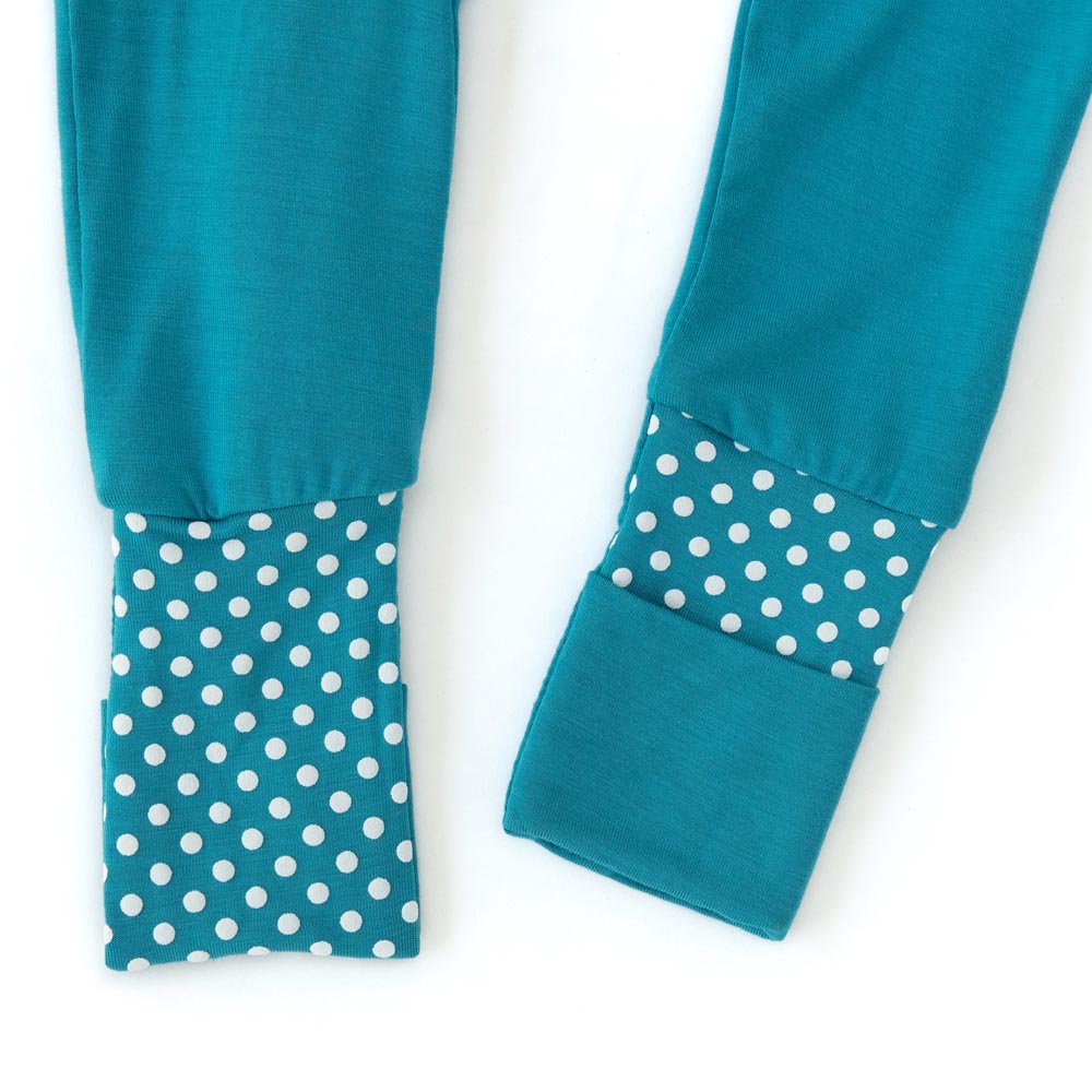 Anvi Baby Organic Solid Zipper Sleepsuit - Blue