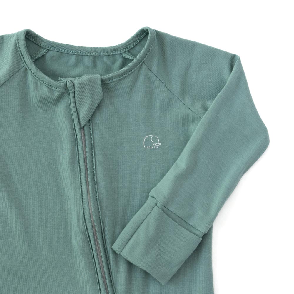 Anvi Baby Organic Bamboo Zipper Romper Soft - Sage