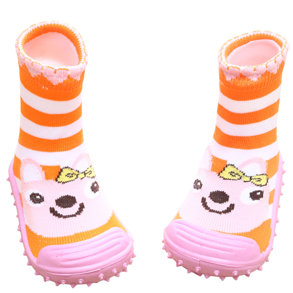 Cool Grip Baby Shoe Socks Bunny - Orange