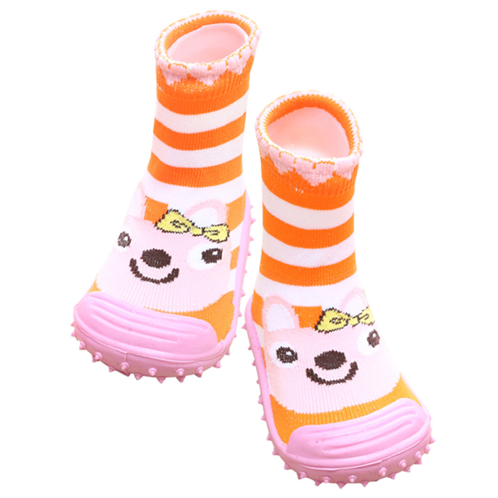 Cool Grip Baby Shoe Socks Bunny - Orange