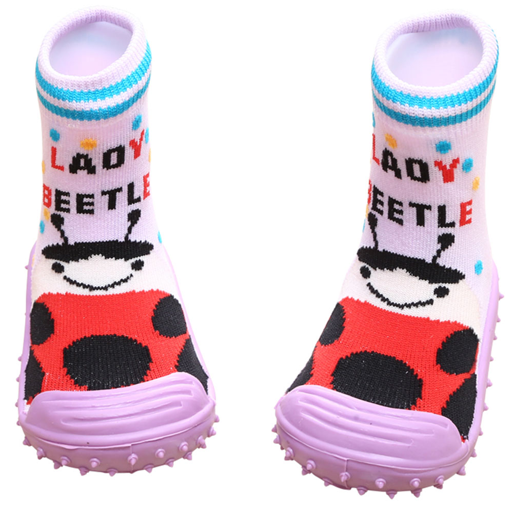 Cool Grip Baby Shoe Socks Lady Beetle
