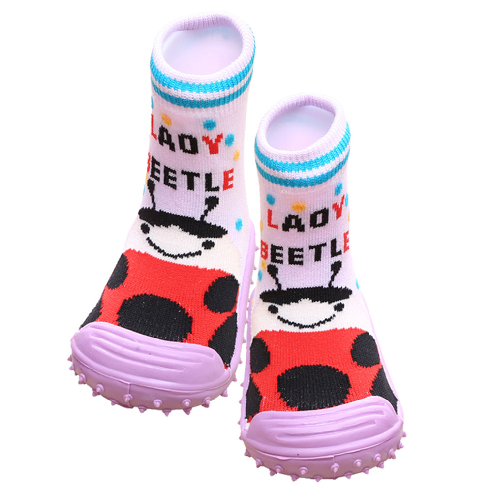Cool Grip Baby Shoe Socks Lady Beetle