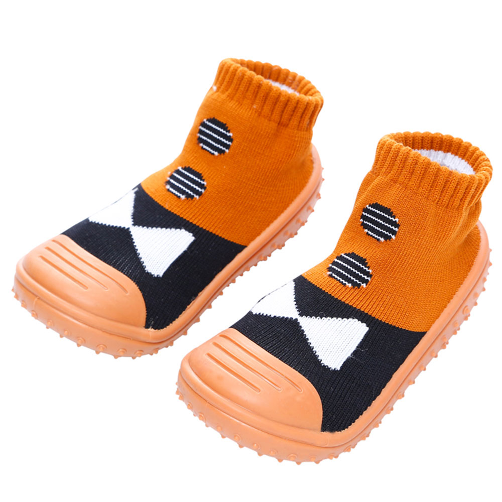 Cool Grip Baby Shoe Socks Bow Tie - Brown