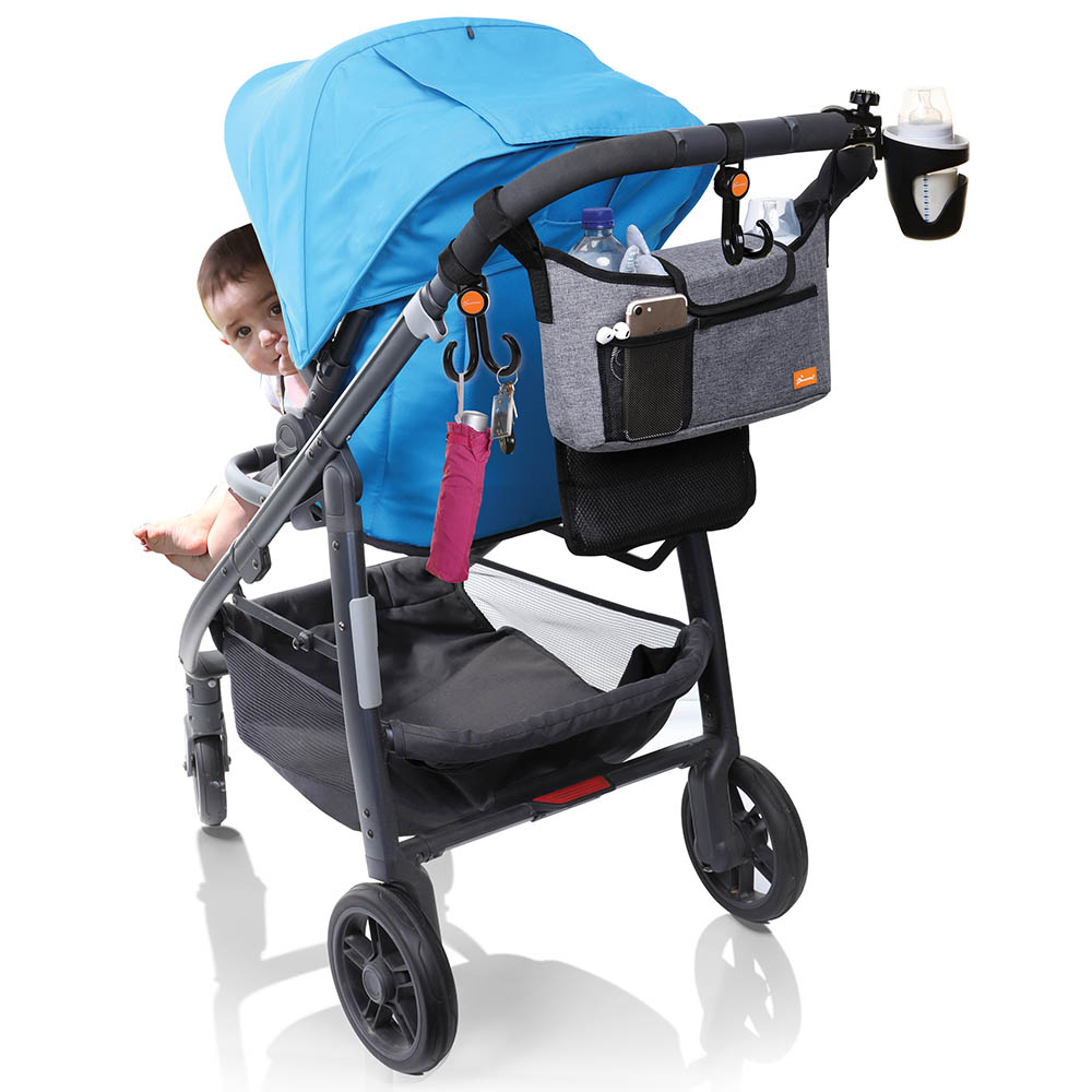 Dreambaby On-The-Go Stroller Organizer Combo Kit - Denim Grey