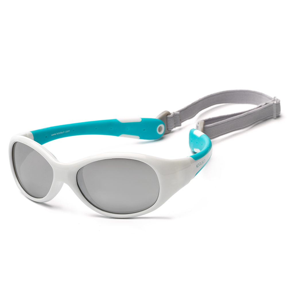 Koolsun Flex Sunglasses White - Aqua