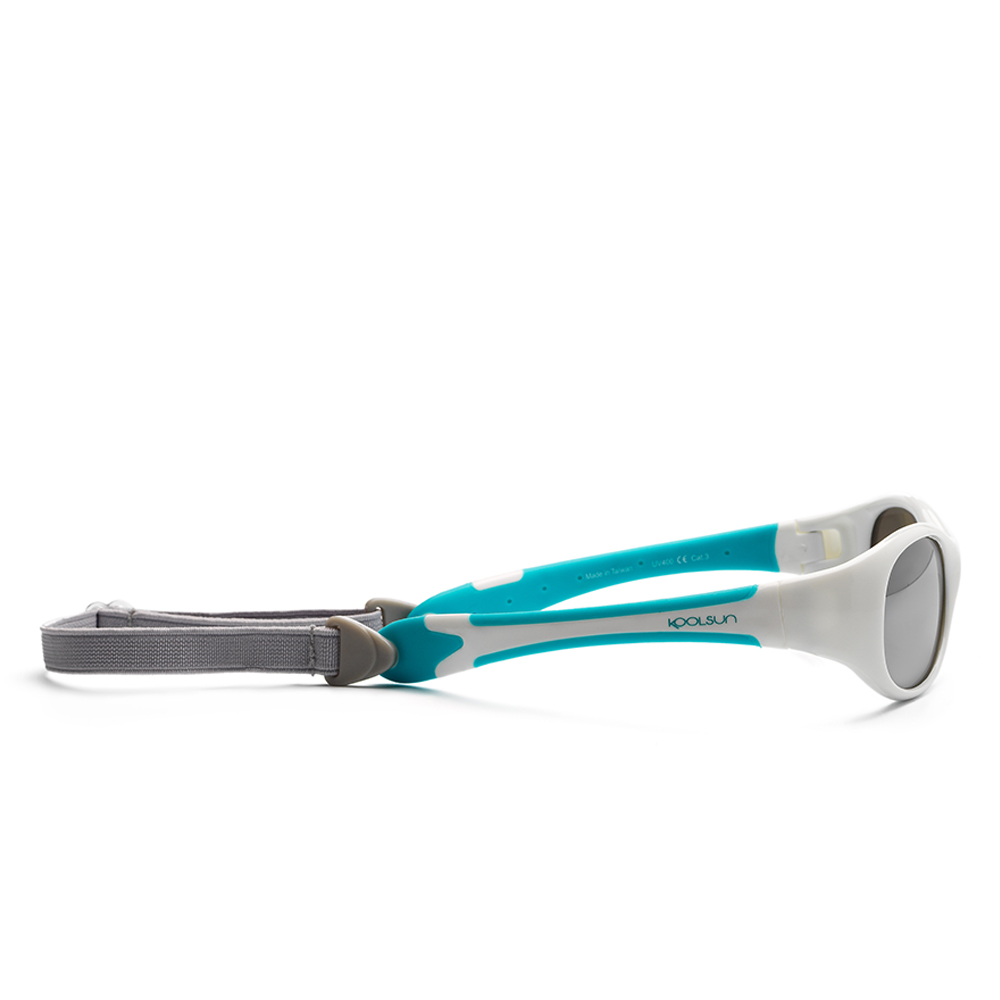 Koolsun Flex Sunglasses White - Aqua