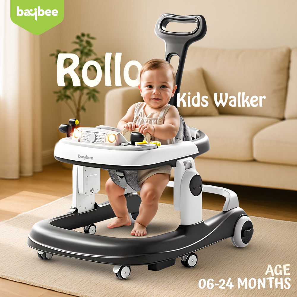 Baybee - 2-In-1 Rollo Baby Walker With Push Handle - Multicolor