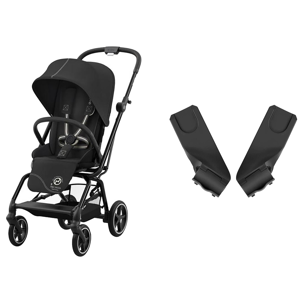 Buy Cybex - Eezy S Twist + 2 Black Frame Stroller - Moon Black