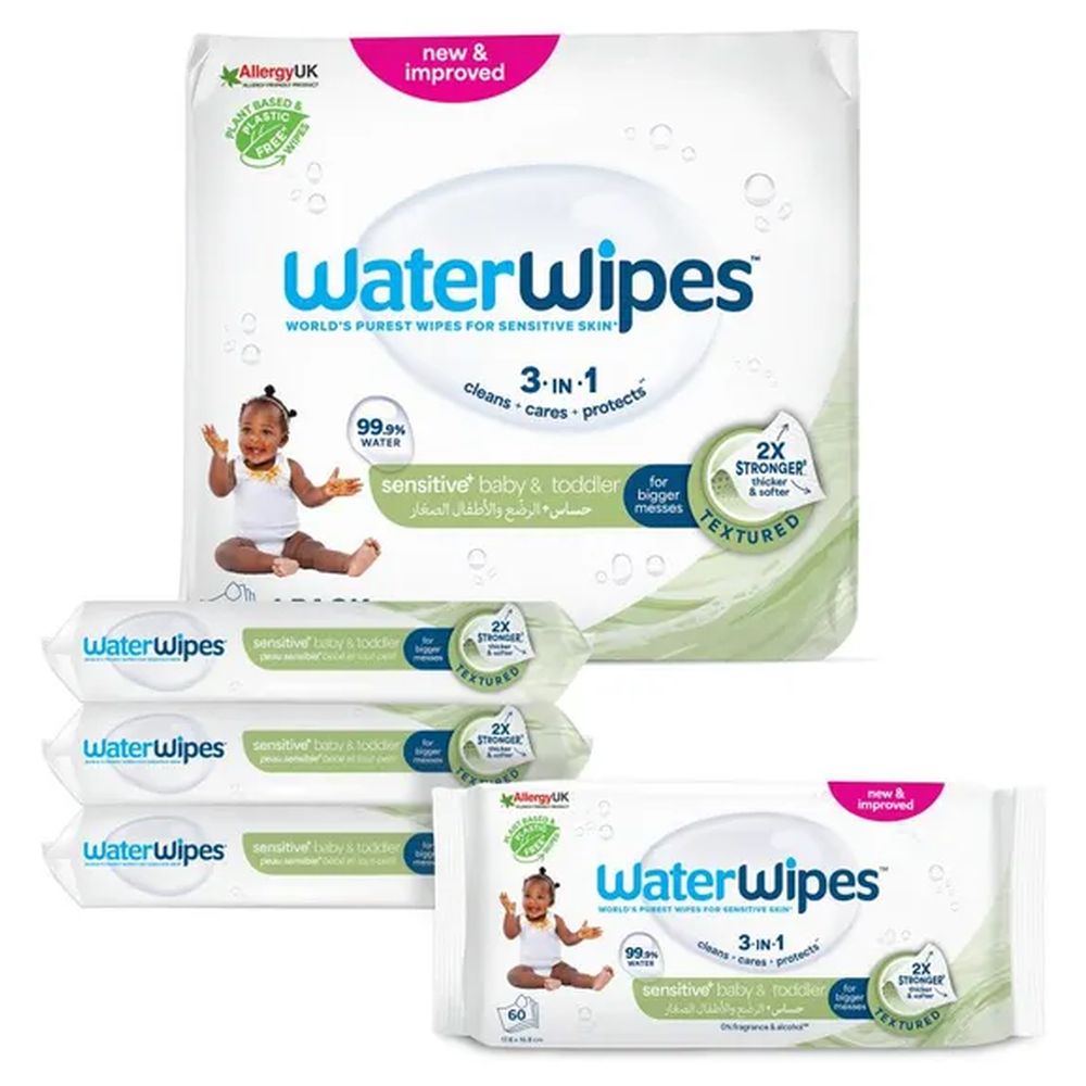 WaterWipes - 99.9% Water Baby & Toddler Wipes - Pack of 2 - 580 Pcs