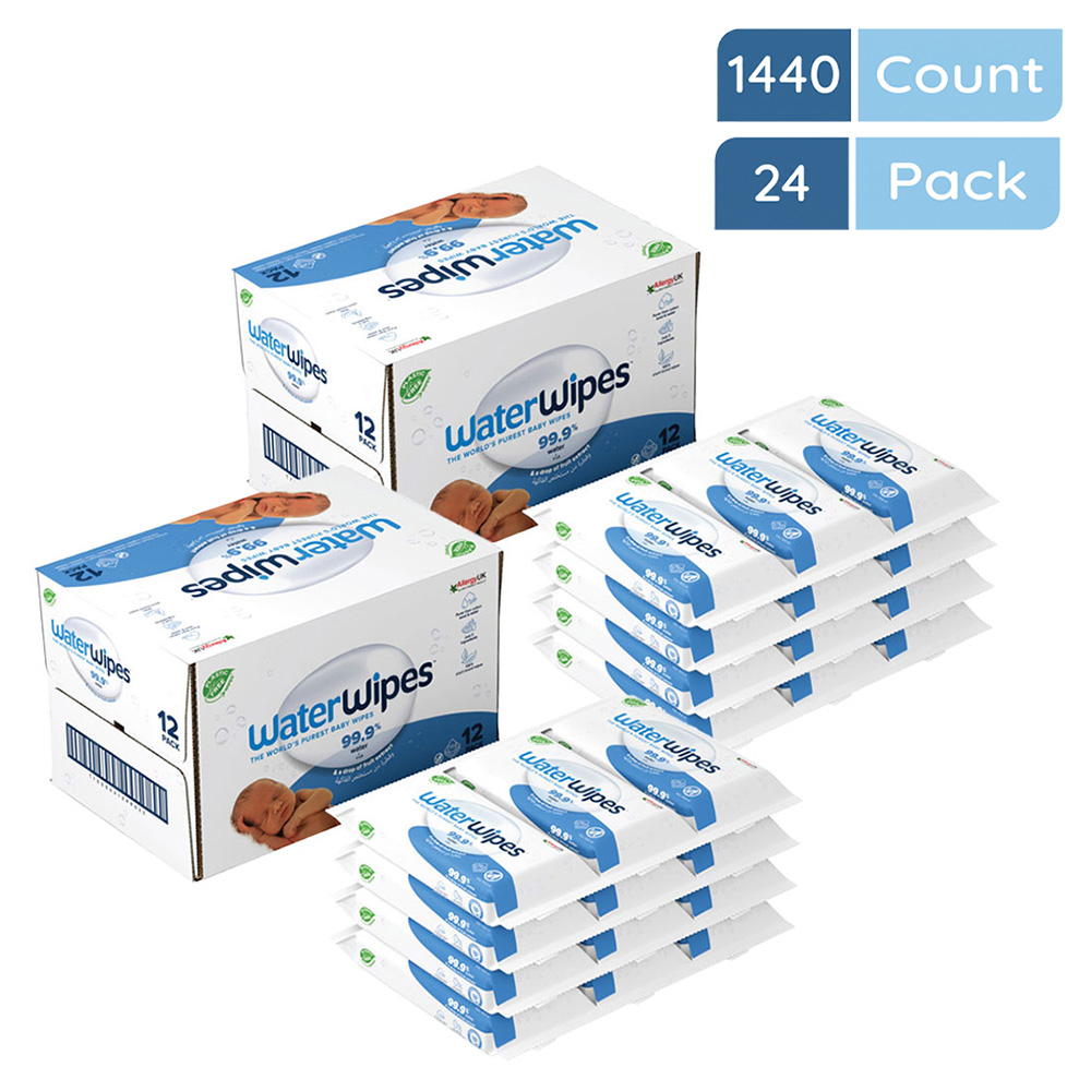 WaterWipes - Original Plastic Free Unscented Wet Wipes - 1440pcs