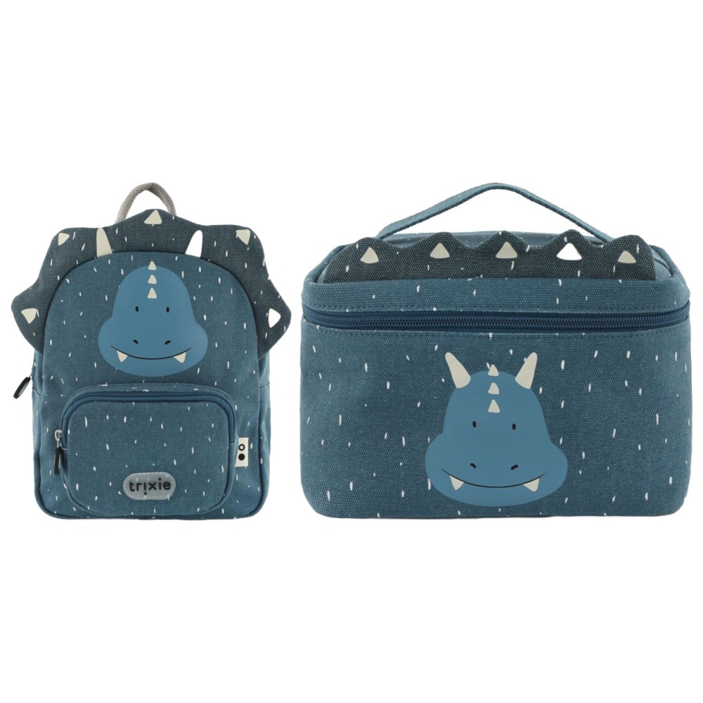 Trixie - Thermal Lunch Bag And Backpack - Blue - Small - Mr. Triceratops