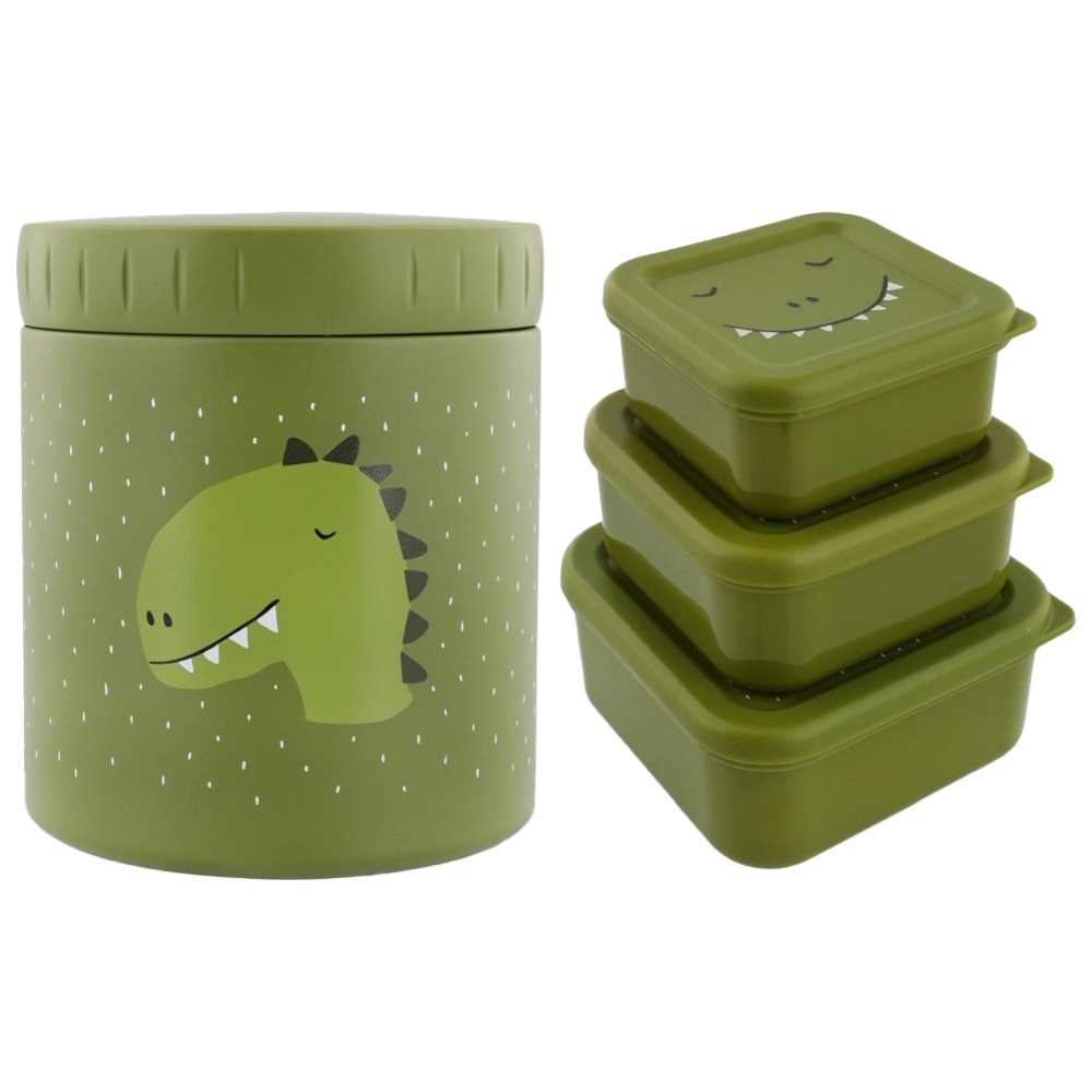 Trixie - Nesting Snack Box - 3 Pcs And Insulated Food Jar - 500 ml - Mr. Dino