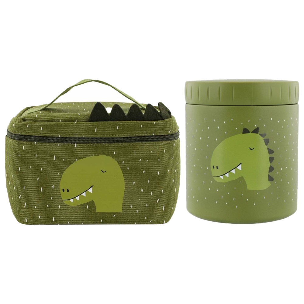 Trixie - Insulated Food Jar - 500 ml And Thermal Lunch Bag - Mr. Dino