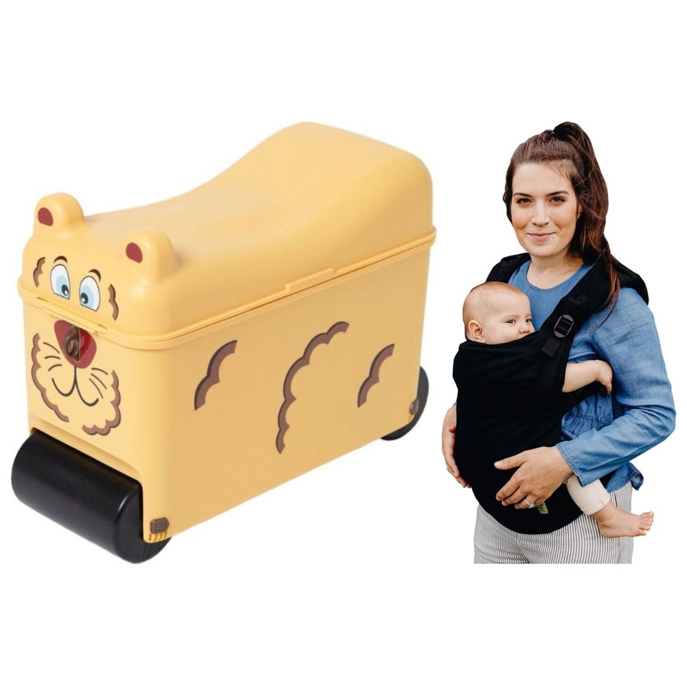Boba - X Carrier - Black Beauty With Little Rolla - Ride-On Suitcase - Lion