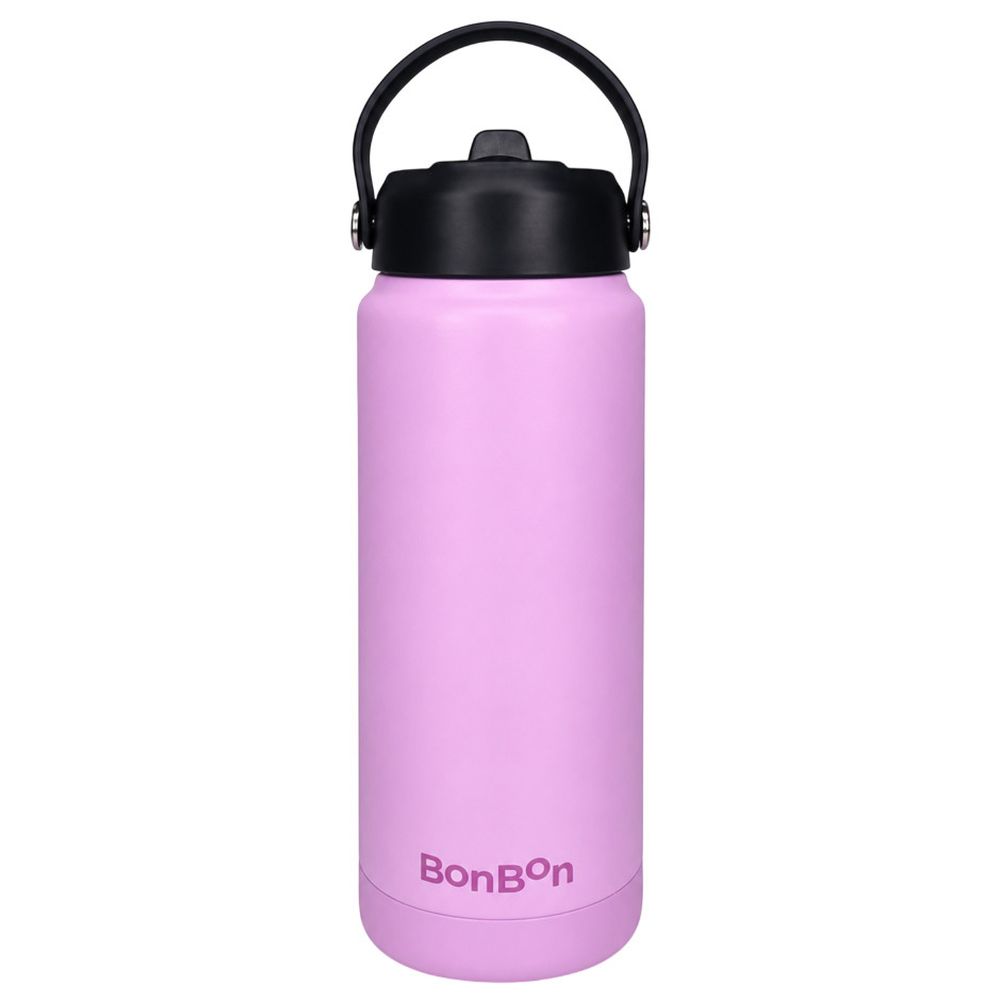 Bonbon - 3/4-Compartment Star Lunch Box With Insulated Food Jar - And Steel Water Bottle With Straw Lid - 750 ml - Pink
