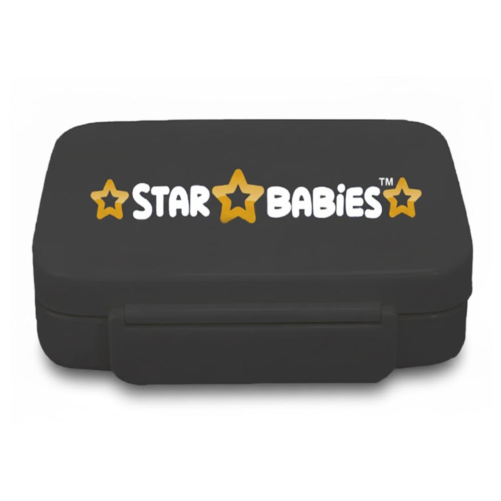 Star Babies - Insulated 4 Compartment Lunch Box - Black And White - 2 Pcs