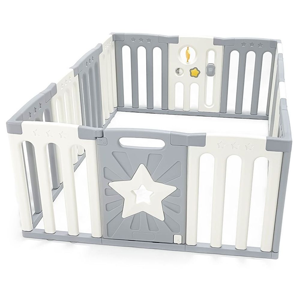 Bumble & Bird - Star Design Baby Safety Playpen - 14 Pcs and Foam Play Mat - Rainbow 6 Pc Set