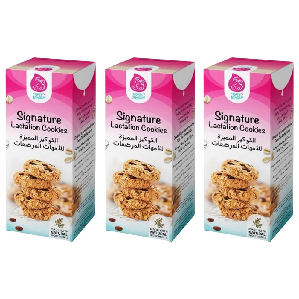 Milky Makers - Signature Chocolate Chip Lactation Cookies - Pack of 3 - 30 Pcs