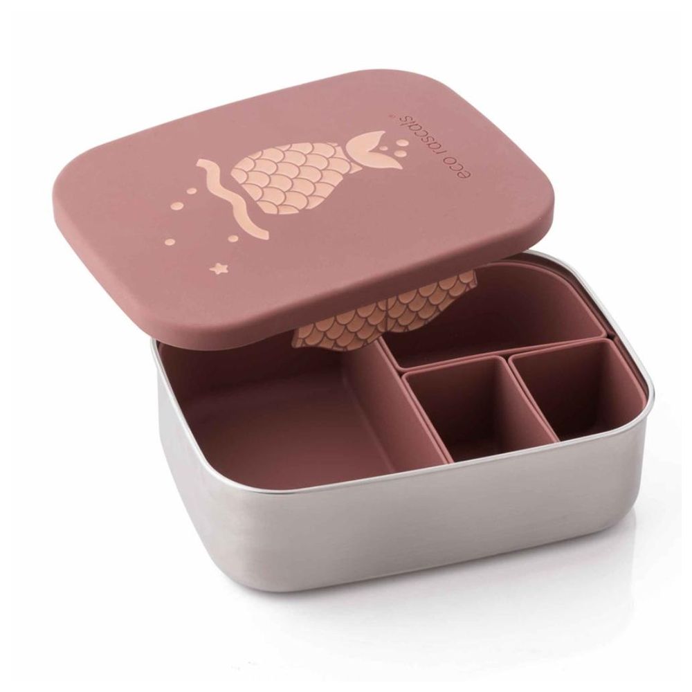 Eco Rascals - 4 Compartement Lunch Box And Water Bottle - 480 ml - Rose