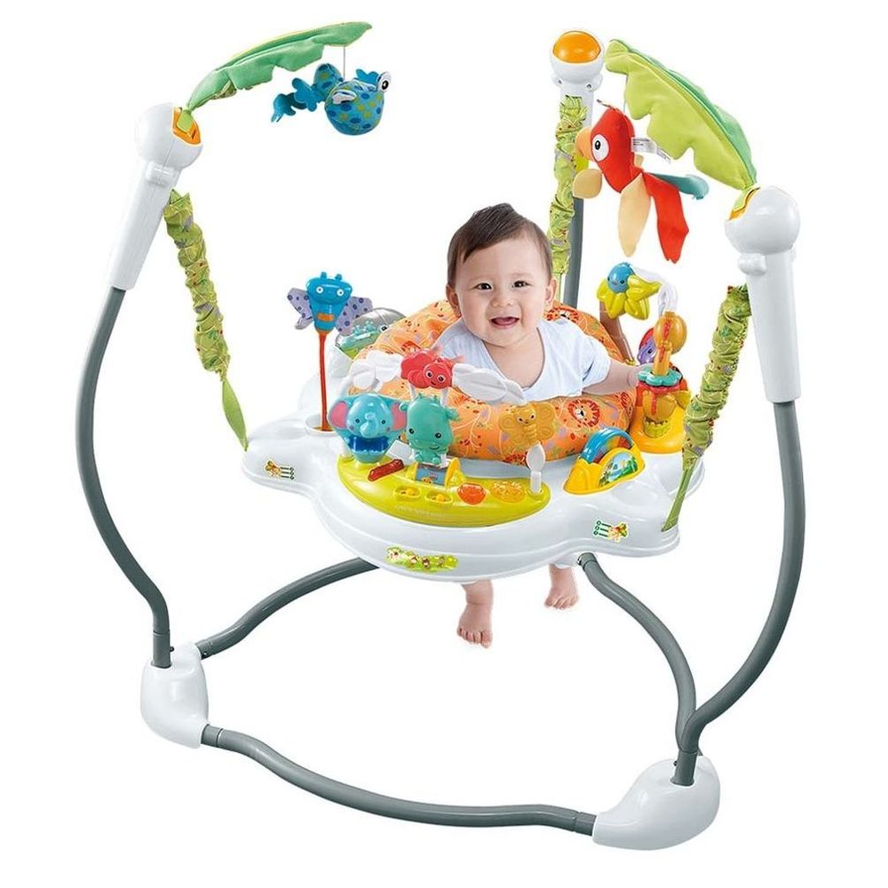 Little Learners - Jungle Jumperoo Activity Center & 3-in-1 Playgym Bundle