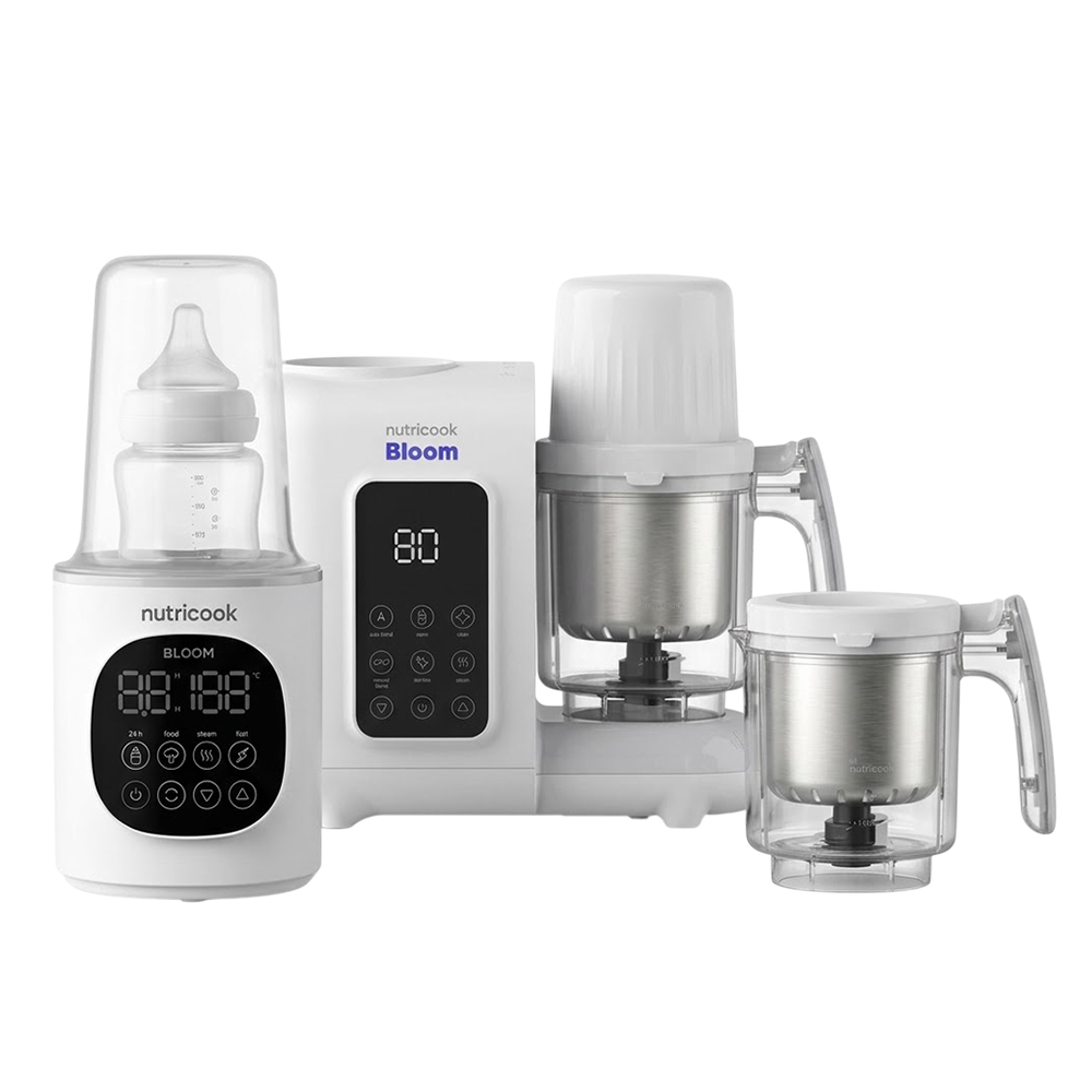 Nutricook - Bloom Bottle Warmer & 4-in-1 Food Maker Bundle - White - 2 Pcs