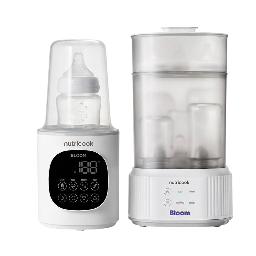 Nutricook - Bloom Bottle Warmer & Sterilizer Dryer Bundle - White - 2 Pcs
